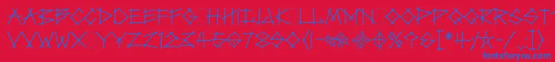TagLetPlain.1.0 Font – Blue Fonts on Red Background