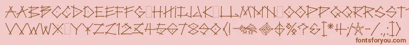TagLetPlain.1.0 Font – Brown Fonts on Pink Background