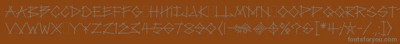 フォントTagLetPlain.1.0 – 茶色の背景に灰色の文字
