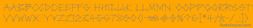 TagLetPlain.1.0 Font – Gray Fonts on Orange Background