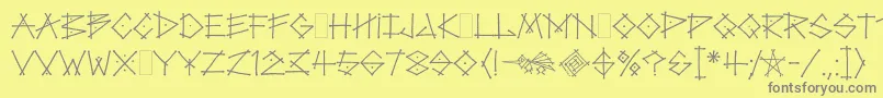 TagLetPlain.1.0 Font – Gray Fonts on Yellow Background
