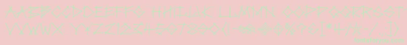 TagLetPlain.1.0 Font – Green Fonts on Pink Background