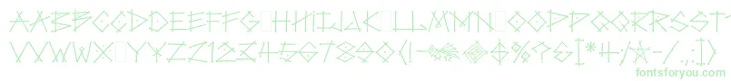 TagLetPlain.1.0-fontti – vihreät fontit