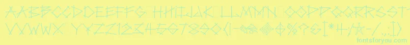 TagLetPlain.1.0-Schriftart – Grüne Schriften auf gelbem Hintergrund