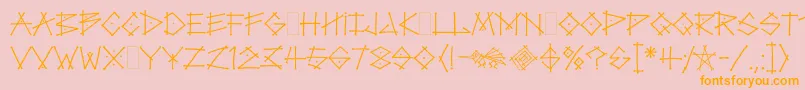 Шрифт TagLetPlain.1.0 – оранжевые шрифты на розовом фоне