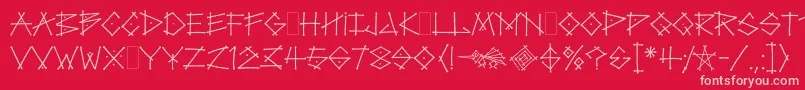 TagLetPlain.1.0 Font – Pink Fonts on Red Background