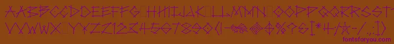 TagLetPlain.1.0 Font – Purple Fonts on Brown Background
