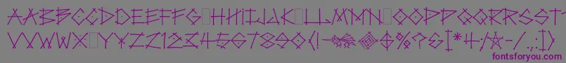 TagLetPlain.1.0 Font – Purple Fonts on Gray Background