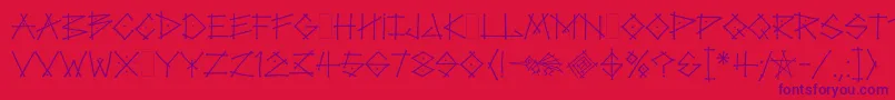 TagLetPlain.1.0 Font – Purple Fonts on Red Background