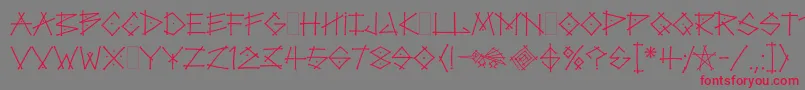 TagLetPlain.1.0 Font – Red Fonts on Gray Background