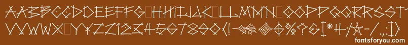 TagLetPlain.1.0 Font – White Fonts on Brown Background