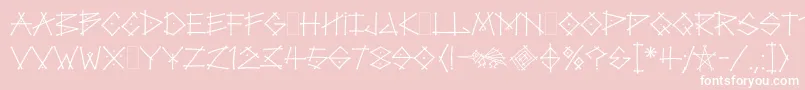 フォントTagLetPlain.1.0 – ピンクの背景に白い文字