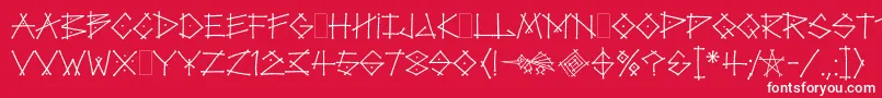 フォントTagLetPlain.1.0 – 赤い背景に白い文字