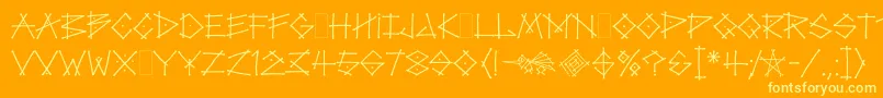 TagLetPlain.1.0 Font – Yellow Fonts on Orange Background