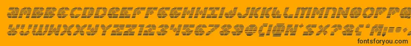 Zoomrunnergradital Font – Black Fonts on Orange Background