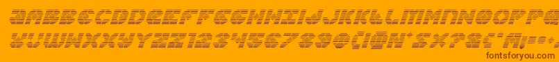 Zoomrunnergradital Font – Brown Fonts on Orange Background
