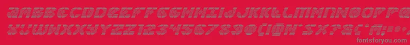 Zoomrunnergradital Font – Gray Fonts on Red Background