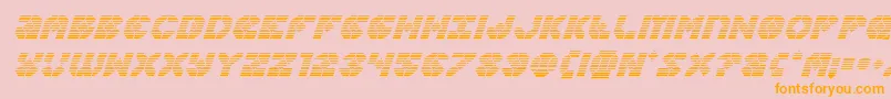 Zoomrunnergradital-Schriftart – Orangefarbene Schriften auf rosa Hintergrund