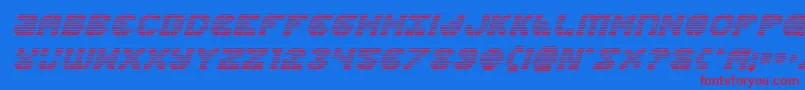 Zoomrunnergradital Font – Red Fonts on Blue Background