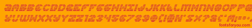 Zoomrunnergradital Font – Red Fonts on Orange Background