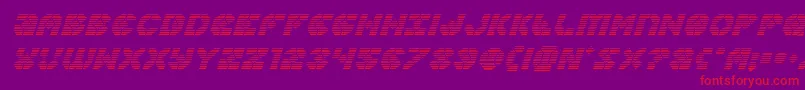 Zoomrunnergradital Font – Red Fonts on Purple Background