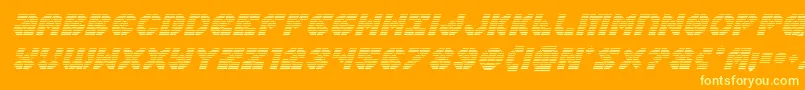 Zoomrunnergradital Font – Yellow Fonts on Orange Background