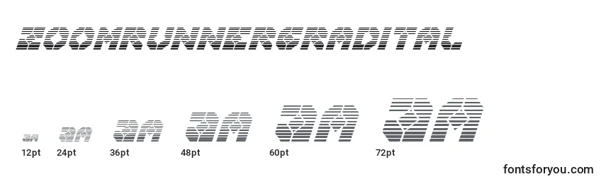 Zoomrunnergradital Font Sizes
