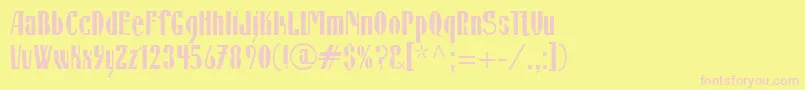IsildaLtRegularAlternate-Schriftart – Rosa Schriften auf gelbem Hintergrund
