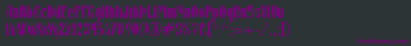 Czcionka IsildaLtRegularAlternate – fioletowe czcionki na czarnym tle