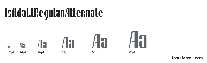 Размеры шрифта IsildaLtRegularAlternate