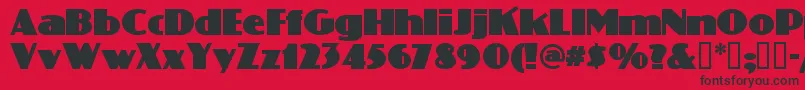 Phattphreddy Font – Black Fonts on Red Background