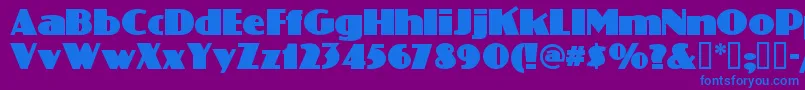 Phattphreddy Font – Blue Fonts on Purple Background