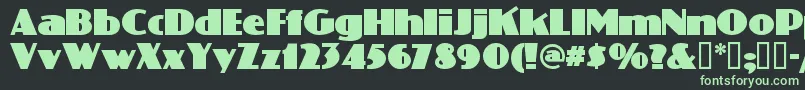 Phattphreddy-Schriftart – Grüne Schriften auf schwarzem Hintergrund