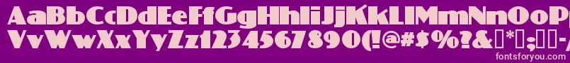 Phattphreddy-Schriftart – Rosa Schriften auf violettem Hintergrund