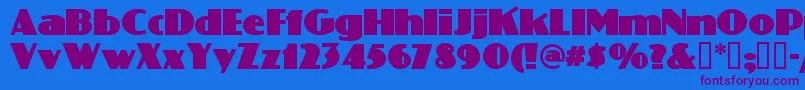 Phattphreddy Font – Purple Fonts on Blue Background