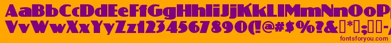 Phattphreddy Font – Purple Fonts on Orange Background