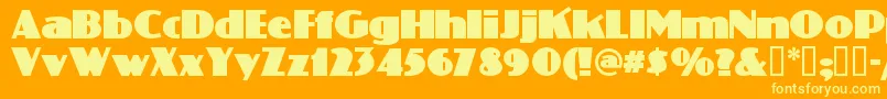 Phattphreddy Font – Yellow Fonts on Orange Background