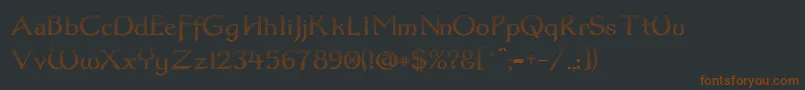 Dum3cud Font – Brown Fonts on Black Background