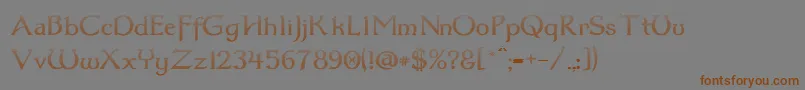 Dum3cud Font – Brown Fonts on Gray Background