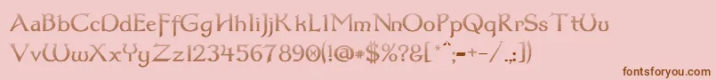 Dum3cud Font – Brown Fonts on Pink Background