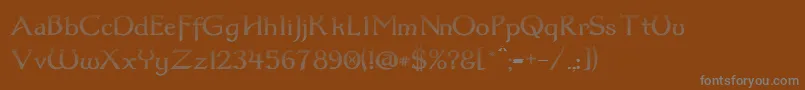 Dum3cud-Schriftart – Graue Schriften auf braunem Hintergrund