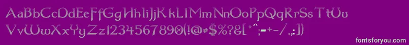 Dum3cud-Schriftart – Grüne Schriften auf violettem Hintergrund