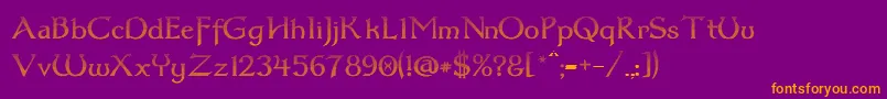 Шрифт Dum3cud – оранжевые шрифты на фиолетовом фоне