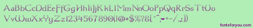 Dum3cud Font – Purple Fonts on Green Background