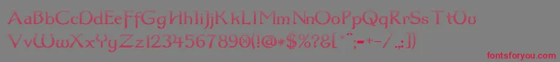 Dum3cud Font – Red Fonts on Gray Background