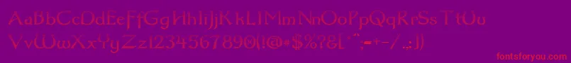 fuente Dum3cud – Fuentes Rojas Sobre Fondo Morado
