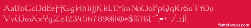 Dum3cud Font – White Fonts on Red Background
