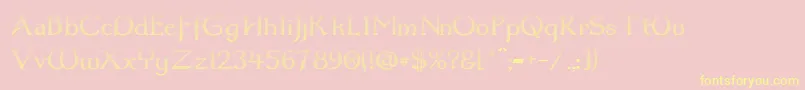 Dum3cud Font – Yellow Fonts on Pink Background