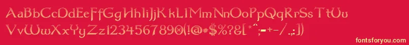 Dum3cud Font – Yellow Fonts on Red Background