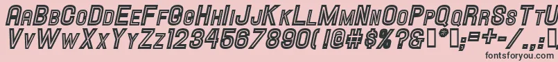 フォントHallandaleInlineScIt.Jl – ピンクの背景に黒い文字